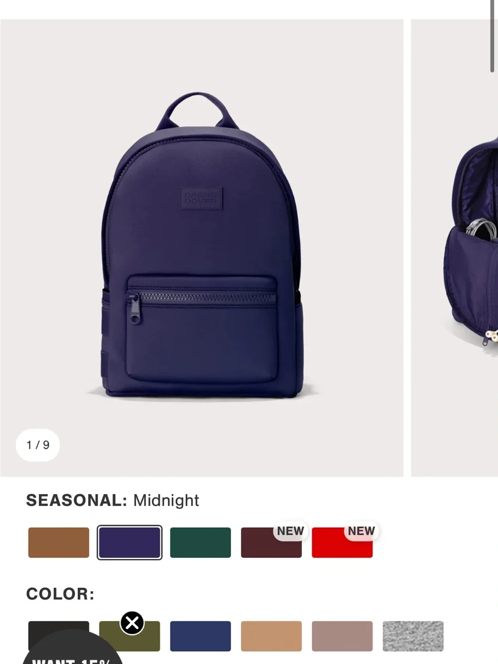 Dagne Dover Medium Dakota Backpack in Midnight Blue